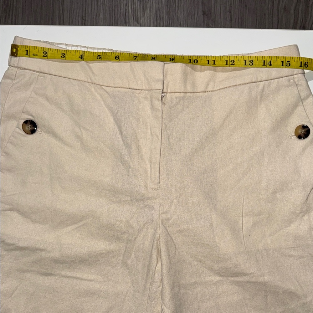 Pants Linen By J. Crew In Ivory, Size: 12 P - Picture 2 of 8